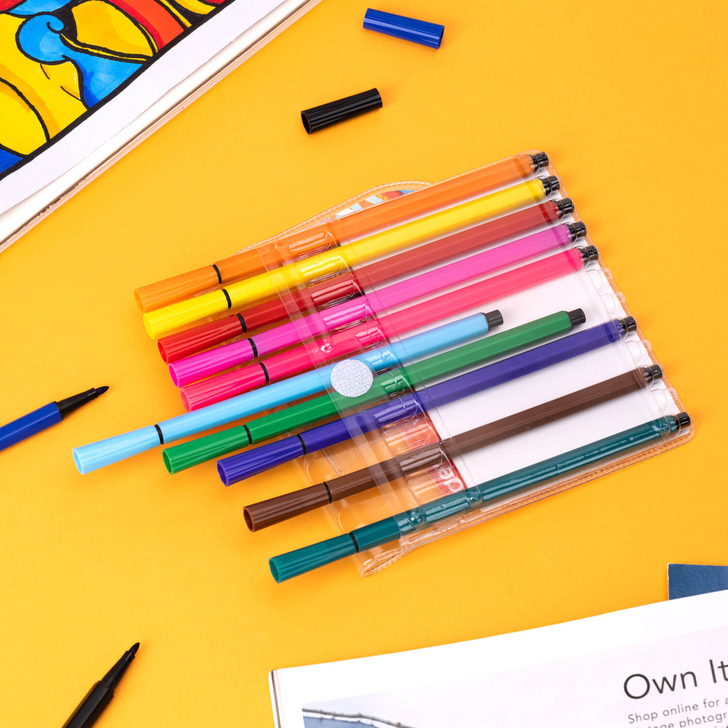 Bút lông màu Deli C157-24 Felt Pen 24 màu