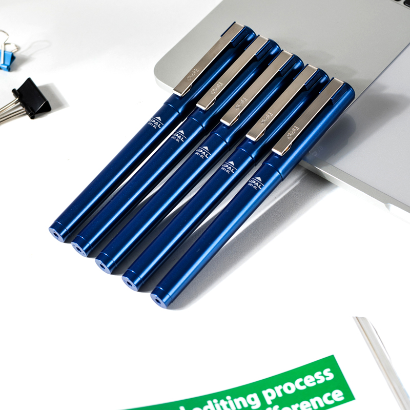 Bút gel ký Deli G61-BL Upal 1.0mm, xanh (12)