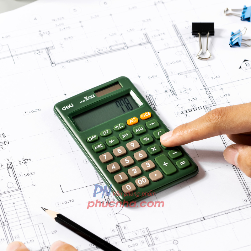 Máy tính Deli M120 (bỏ túi) 12 số - Deli EM120