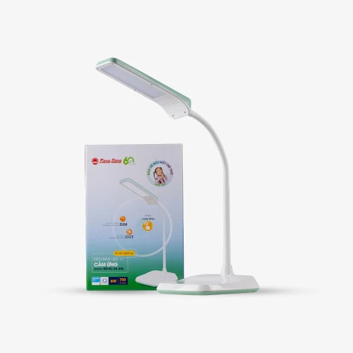 Đèn bàn LED cảm ứng Rạng Đông RD-RL-36 6W SS 4 màu sáng, 3 mức sáng