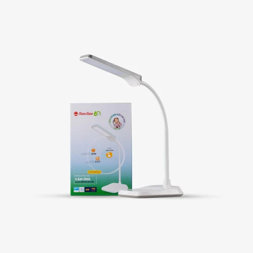 Đèn bàn LED cảm ứng Rạng Đông RD-RL-36 6W SS 4 màu sáng, 3 mức sáng