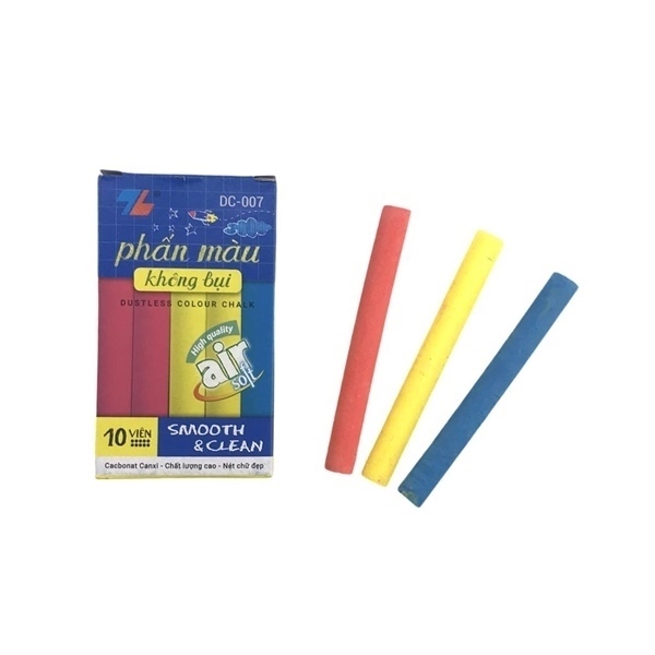 Phấn màu không bụi Thiên Long DC-007 (10 viên/ hộp)