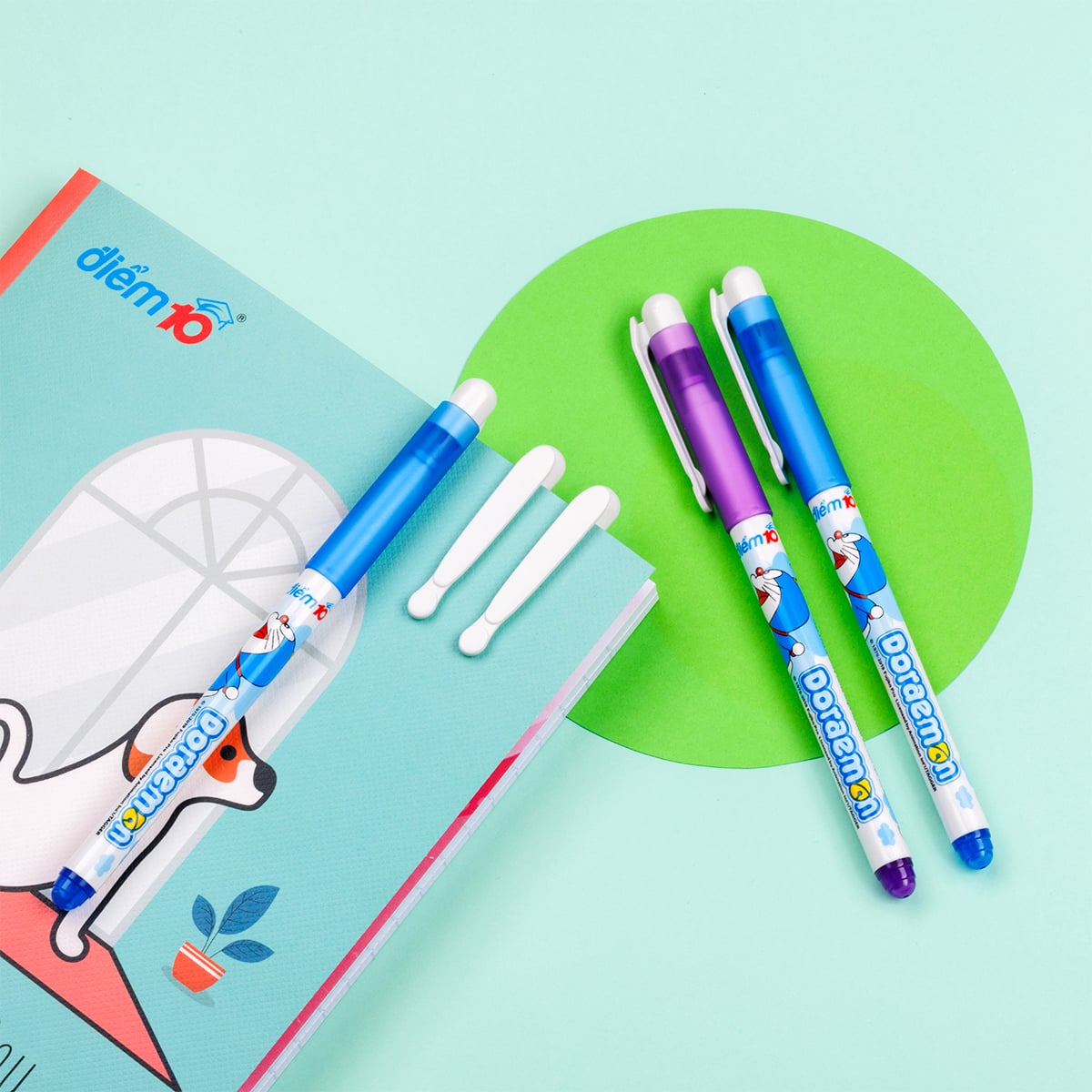 Bút lông kim Thiên Long Điểm 10 TP-FL04/DO Doremon 0.3mm, mực tím (10/600)
