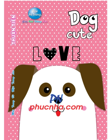 Tập HS Thuận Tiến Dog cute 96tr 80gsm caro 4 ô ly (10/120)