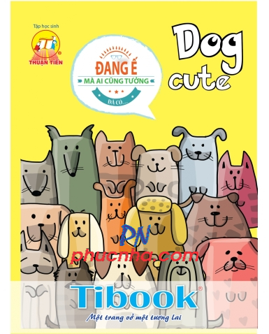 Tập HS Thuận Tiến Dog cute 96tr 80gsm caro 4 ô ly (10/120)