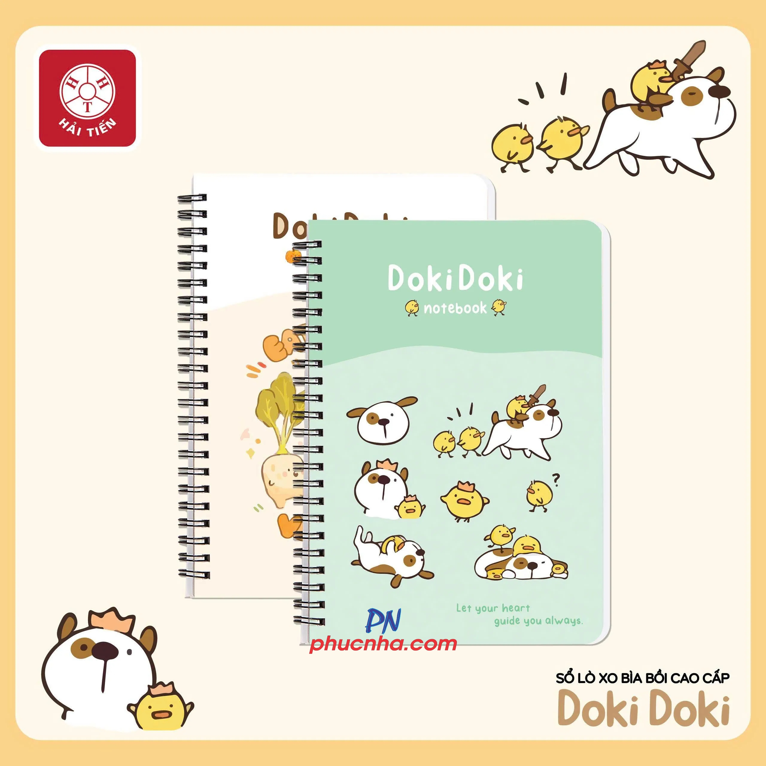Sổ lò xo Hải Tiến Doki Doki 200tr 70gsm - A5 7079/ A6 7086/ A7 8052/B5 7109