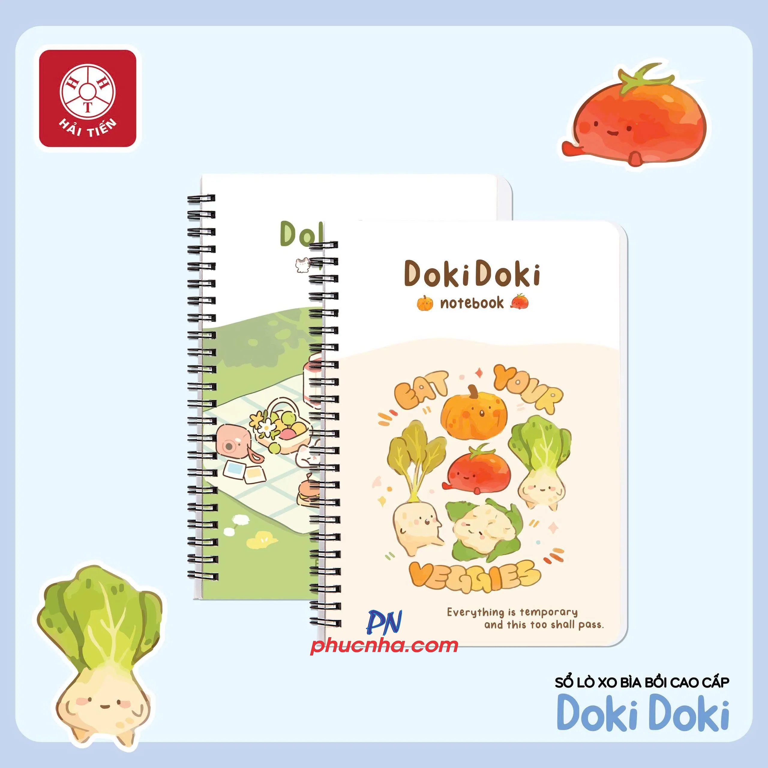 Sổ lò xo Hải Tiến Doki Doki 200tr 70gsm - A5 7079/ A6 7086/ A7 8052/B5 7109