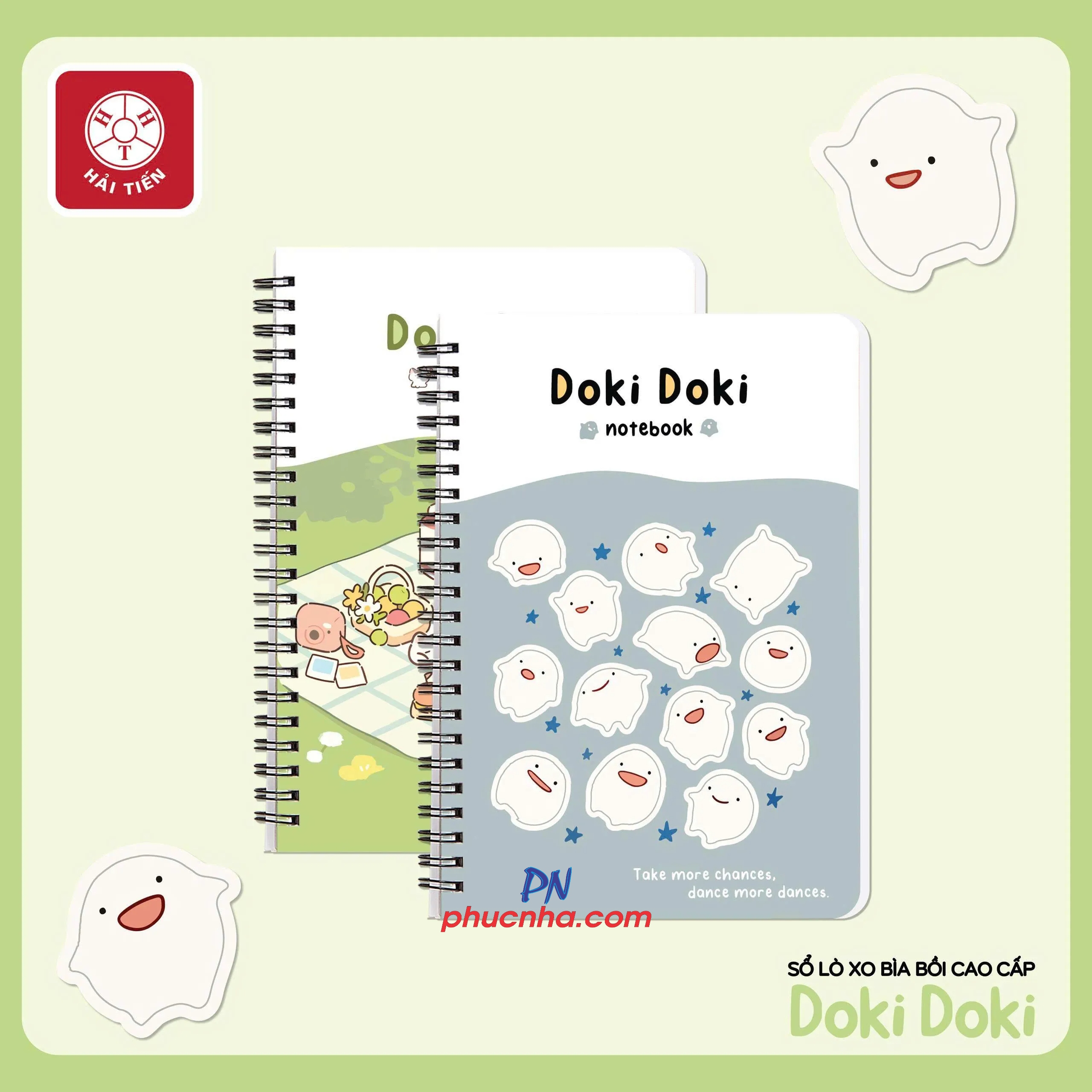 Sổ lò xo Hải Tiến Doki Doki 200tr 70gsm - A5 7079/ A6 7086/ A7 8052/B5 7109