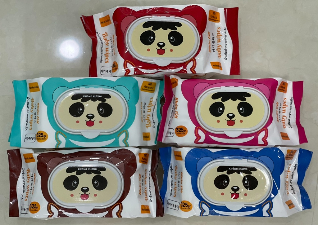 Khăn ướt gấu 650g Baby wipes (30)