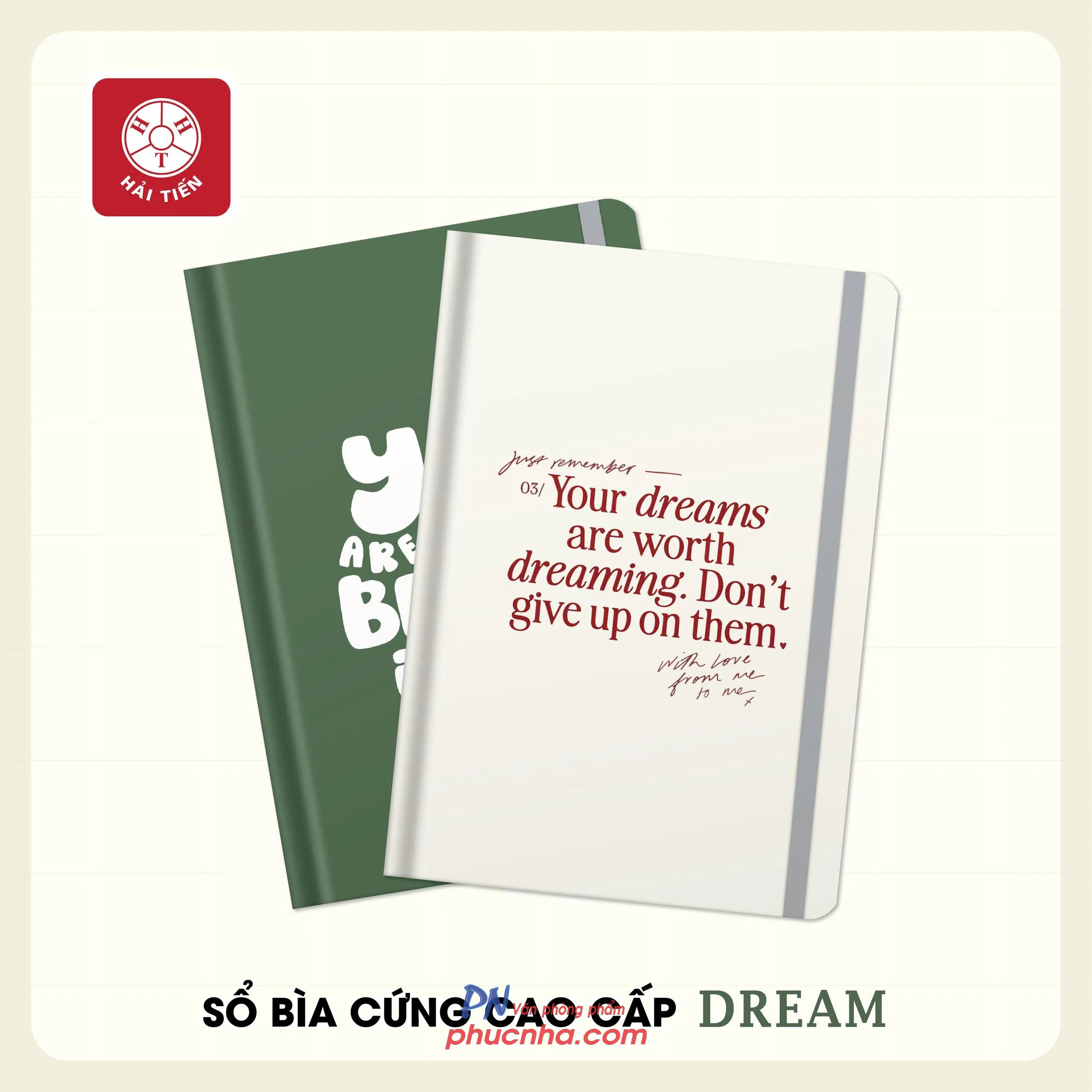 Sổ bìa cứng Hải Tiến 7871 Dream5 135x195mm 100gsm dòng kẻ chấm dot grid