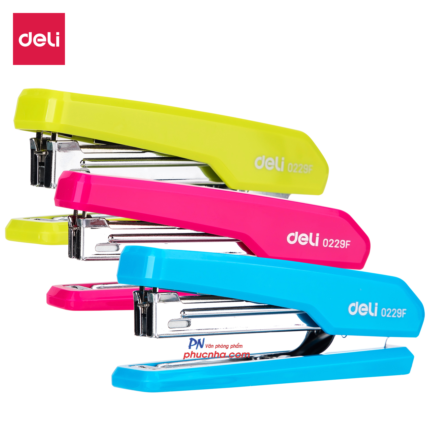 Bấm kim Deli 0229F no. 10 (2 băng kim) (12)