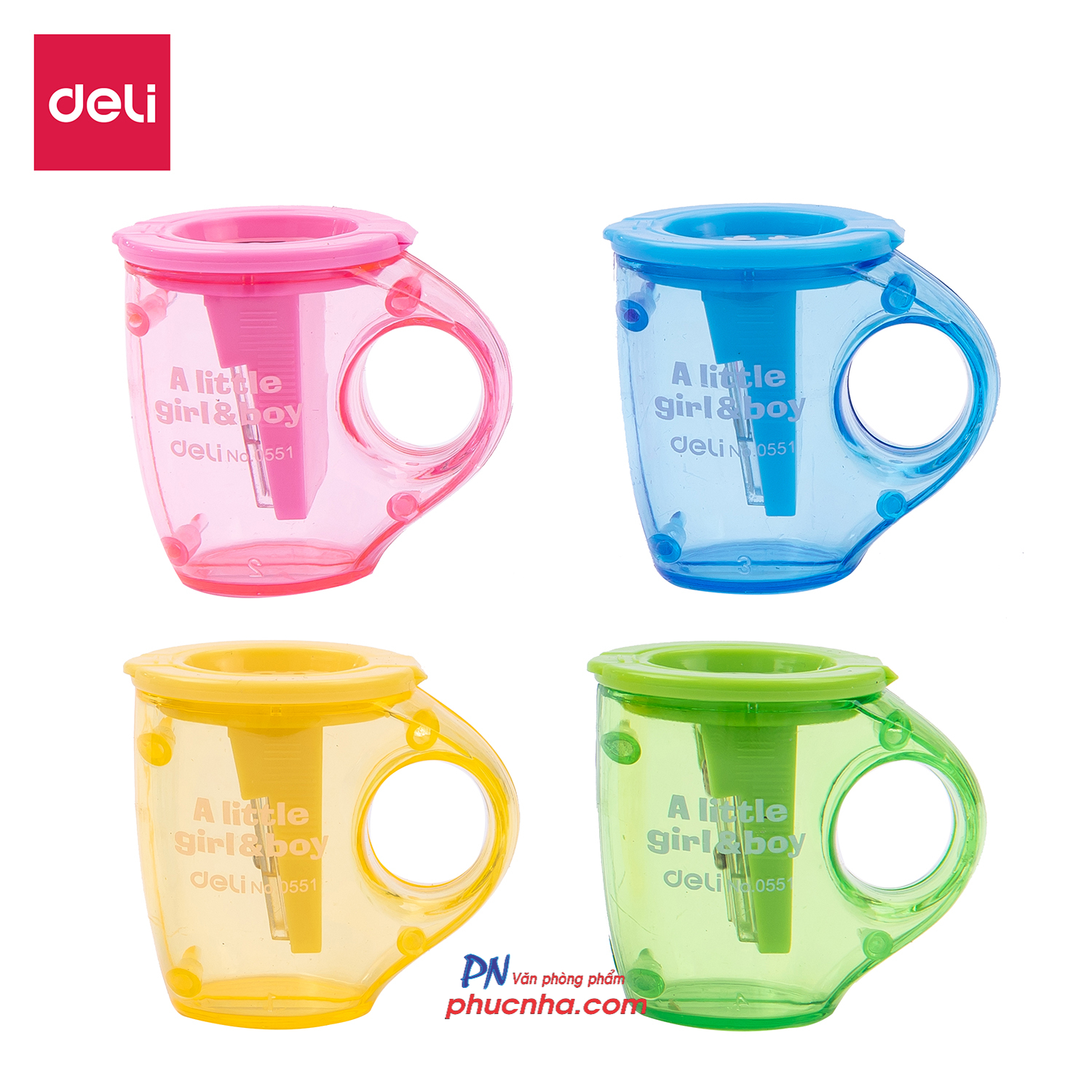 Gọt bút chì Deli 0551 2 lỗ hình cốc (12)