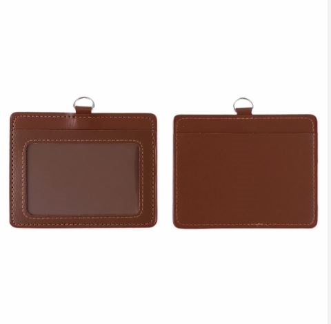 Bảng tên da ngang, đứng 2 ngăn có móc 8.5x5.5cm (1/25)