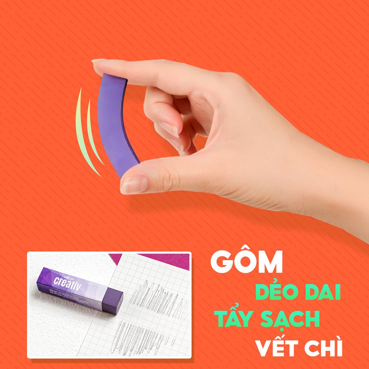 Gôm tẩy Thiên Long E-031 5 màu (30)