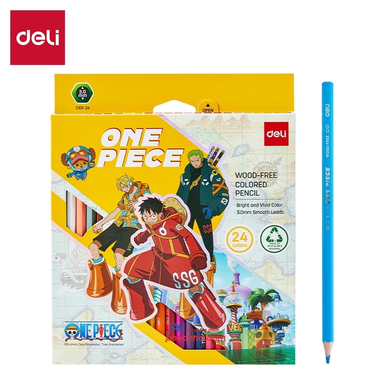 Bút chì màu Deli C101 One Piece - 12 màu/18 màu/ 24 màu