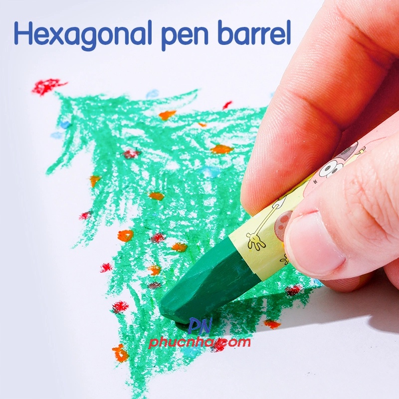 Bút sáp màu dầu hình bọt biển Deli C218-18 18 màu (18)