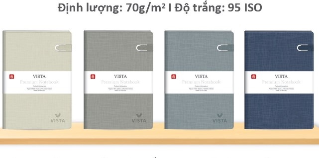 Sổ da Hải Tiến Vista 8403/8410 240tr 70gsm nút hít
