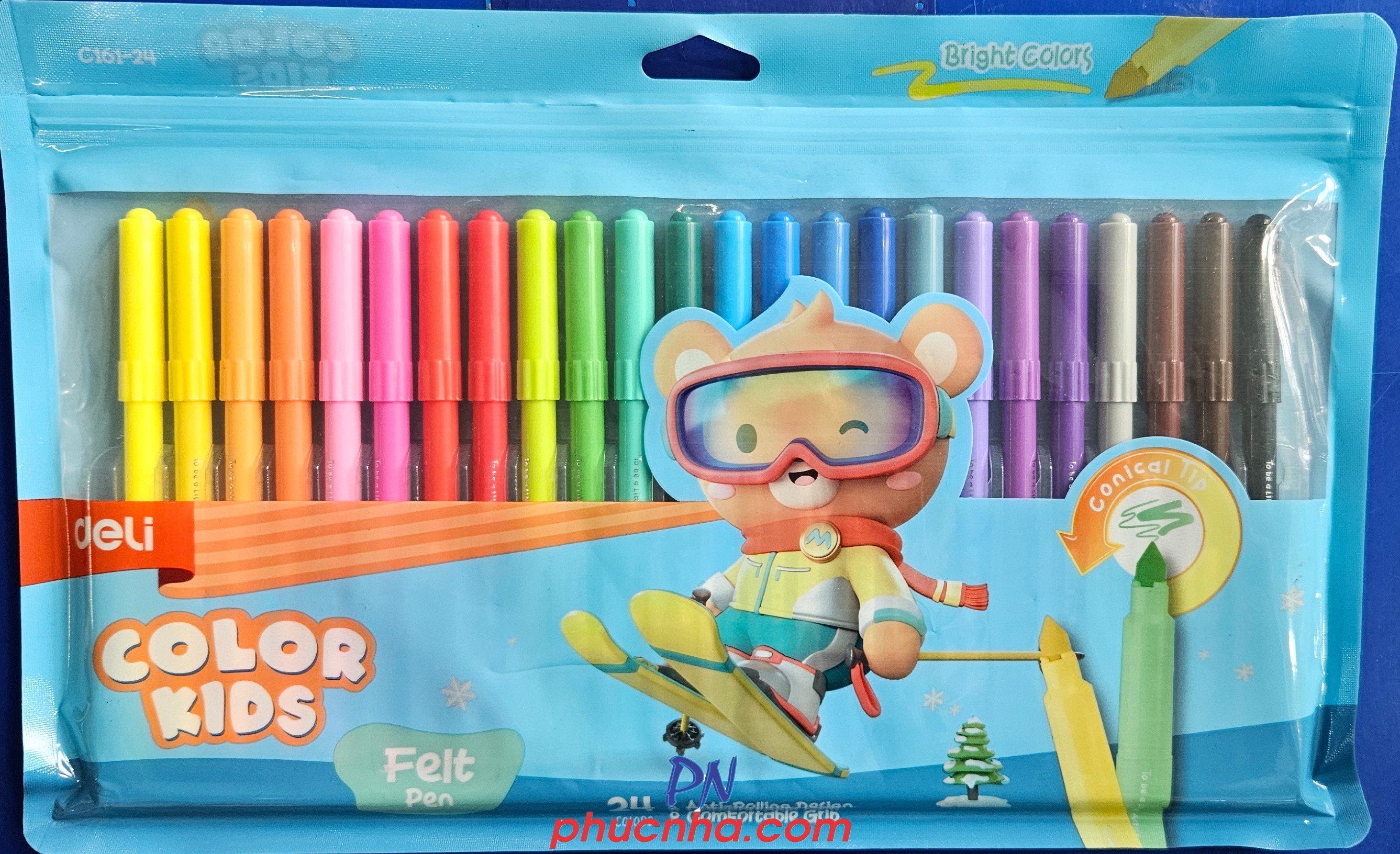Bút lông màu Deli C161 Felt pen - 12 màu/ 18 màu/ 24 màu