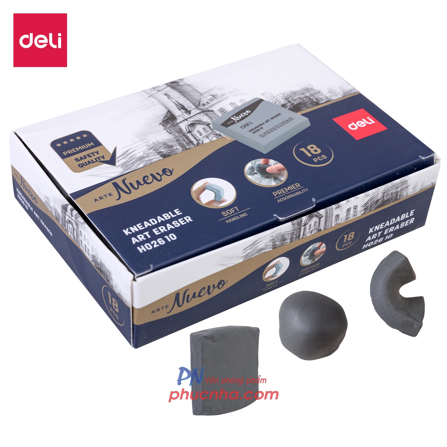 Gôm cho vẽ chuyên dụng (gôm đất sét) Deli H02610 (18)