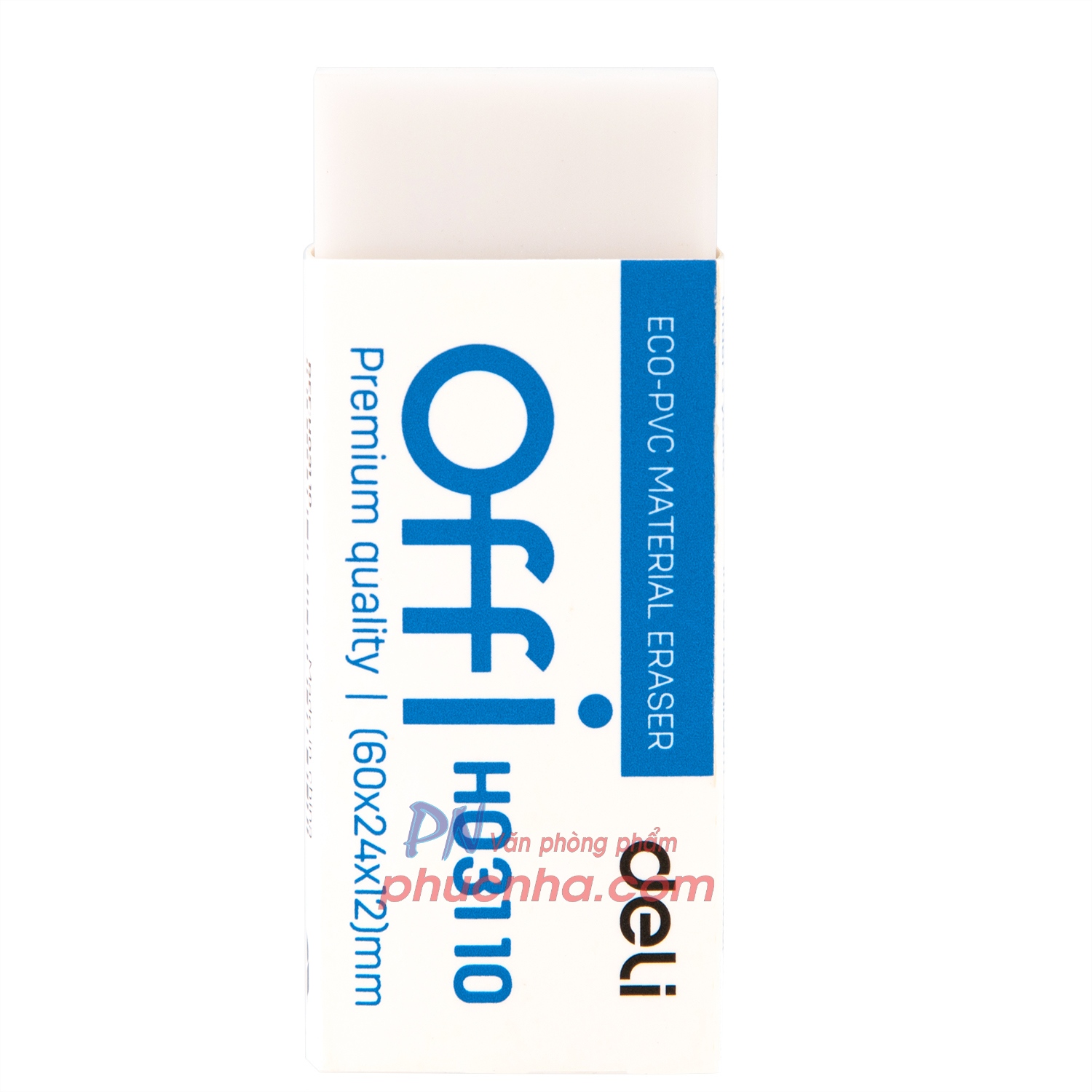Gôm trắng Deli H03110 60x24x12mm (20) (lớn) Uscribe plus dust free ít vụn