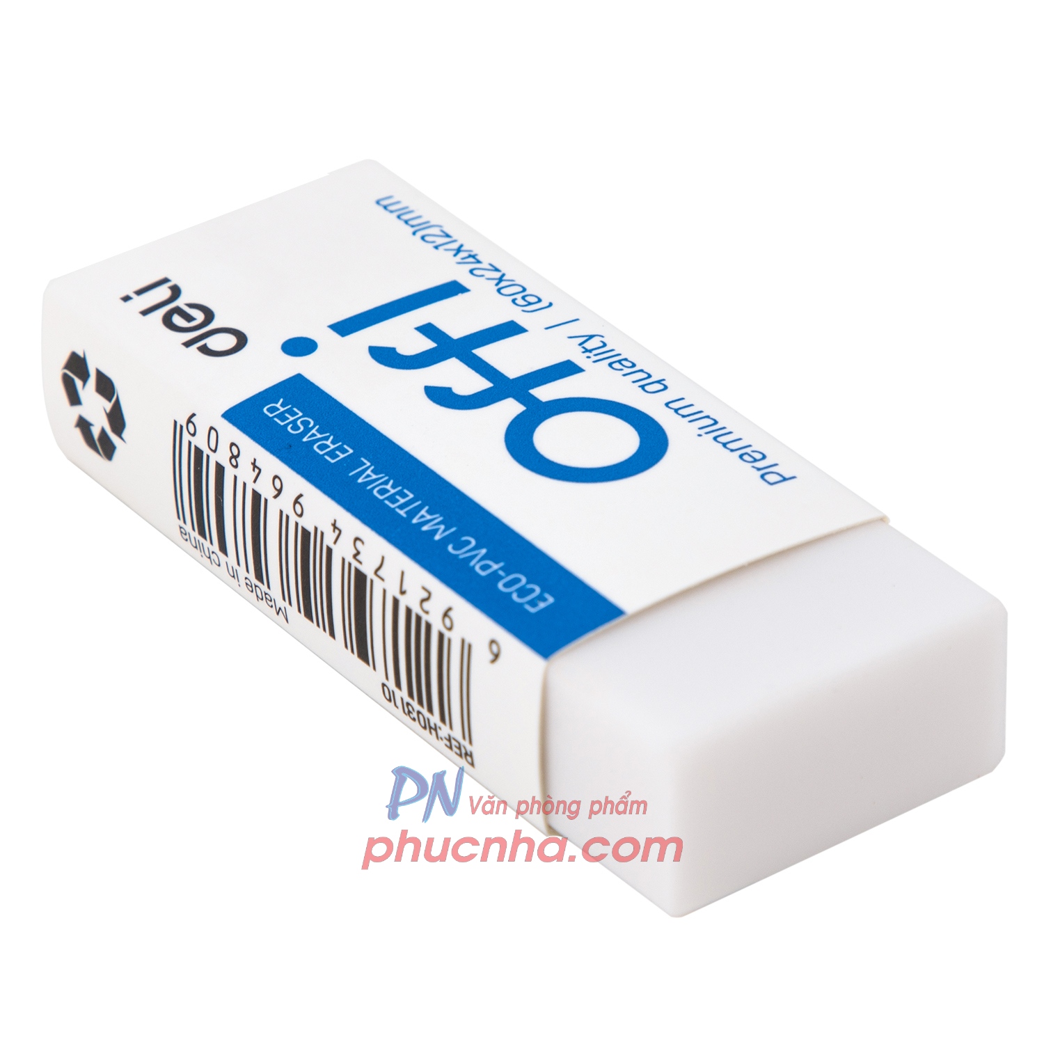 Gôm trắng Deli H03110 60x24x12mm (20) (lớn) Uscribe plus dust free ít vụn