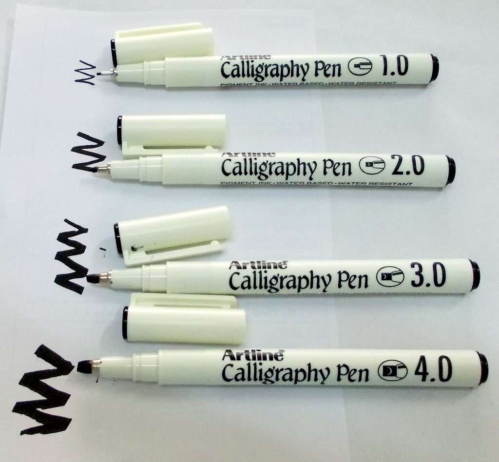 Bút viết thư pháp Artline ngòi dẹp EK-241 / EK-242 / EK-243 / EK-244
