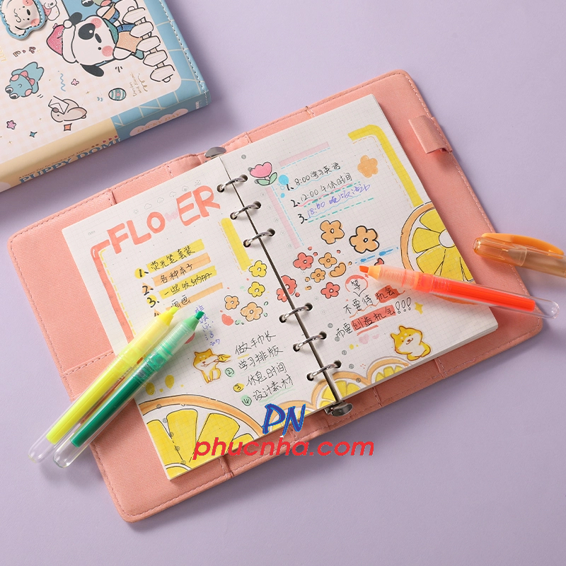 Bút dạ quang Deli U300  mực nước 6 màu