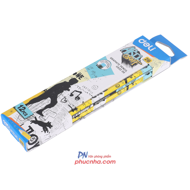 Bút chì gỗ Deli U53200 2B (12)