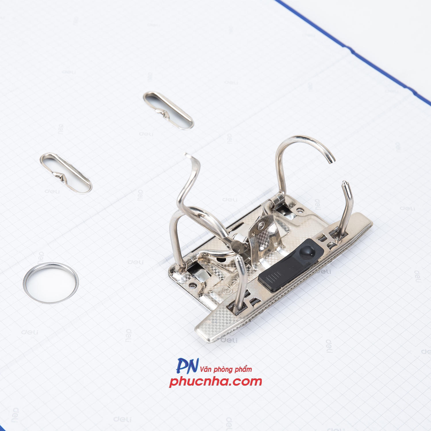 Bìa còng Deli 1 mặt xi A4 38178 5cm/ 38179 7cm/ F849 9cm (50)