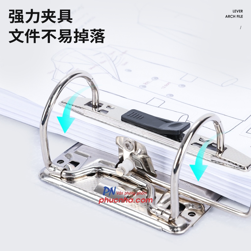 Bìa còng Deli F846-DB-ID 1 mặt xi A4 7cm xanh dương đậm (50)
