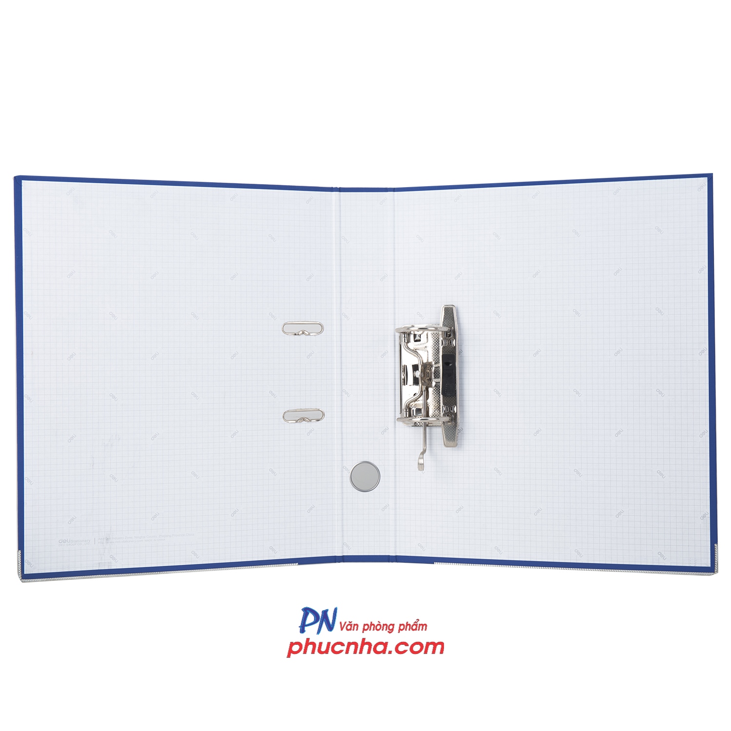 Bìa còng Deli F846-DB-ID 1 mặt xi A4 7cm xanh dương đậm (50)