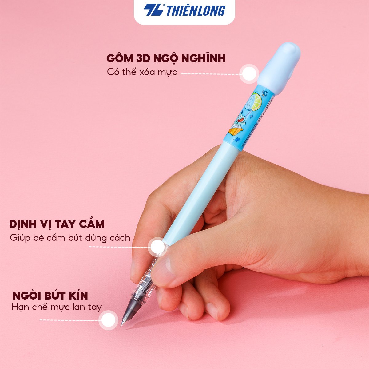 Bút máy mực xóa Thiên Long FTCE-001 ngòi êm, sử dụng ống mực (10)