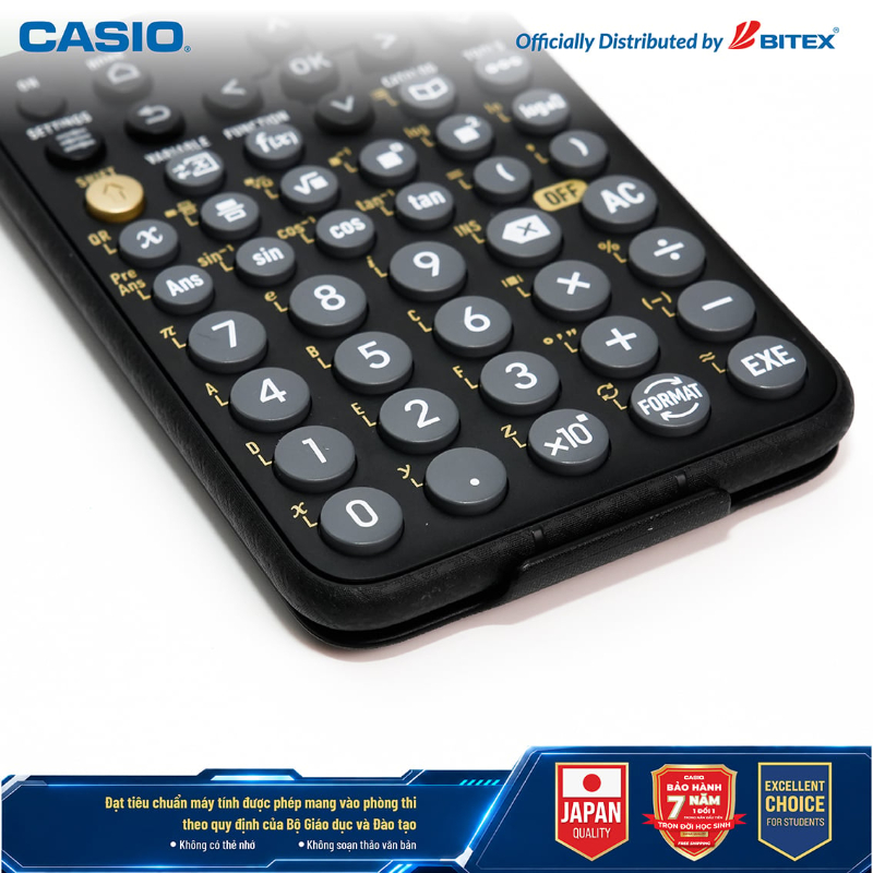 Máy tính Casio Fx-880BTG Plus - Đen/ Trắng/ Hồng/ Xanh lá - Máy tính khoa học, máy tính học sinh