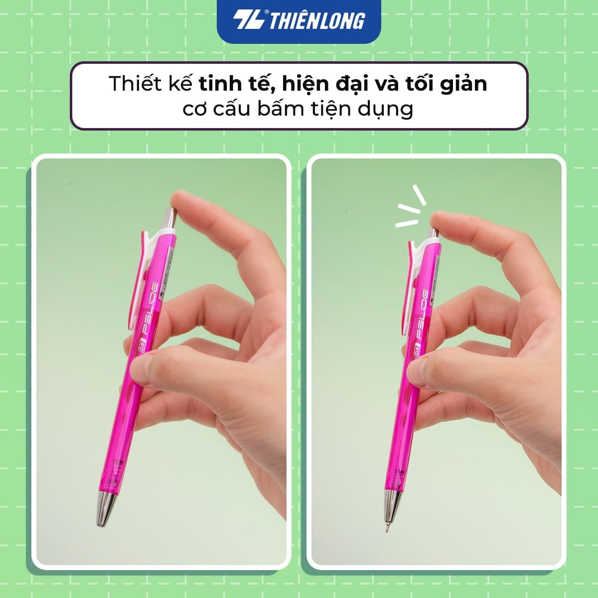 Bút bi Thiên Long GEL-B011 0.5mm (20) - Bút gel bi butter GelB011 Mực xanh/ đỏ/ đen