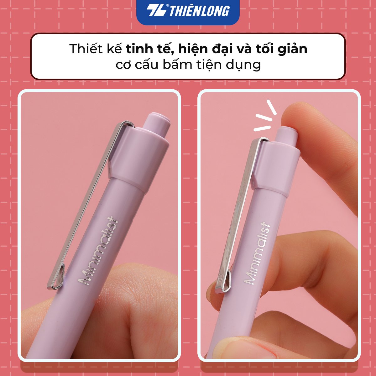 Bút bi Thiên Long Minimalist Butter Gel GELB-029, 0.6mm mực xanh (20)
