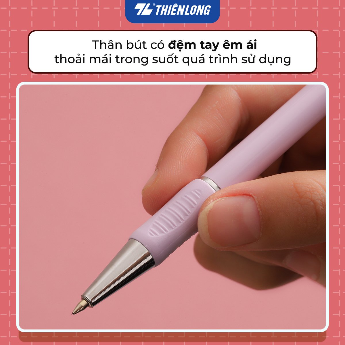 Bút bi Thiên Long Minimalist Butter Gel GELB-029, 0.6mm mực xanh (20)