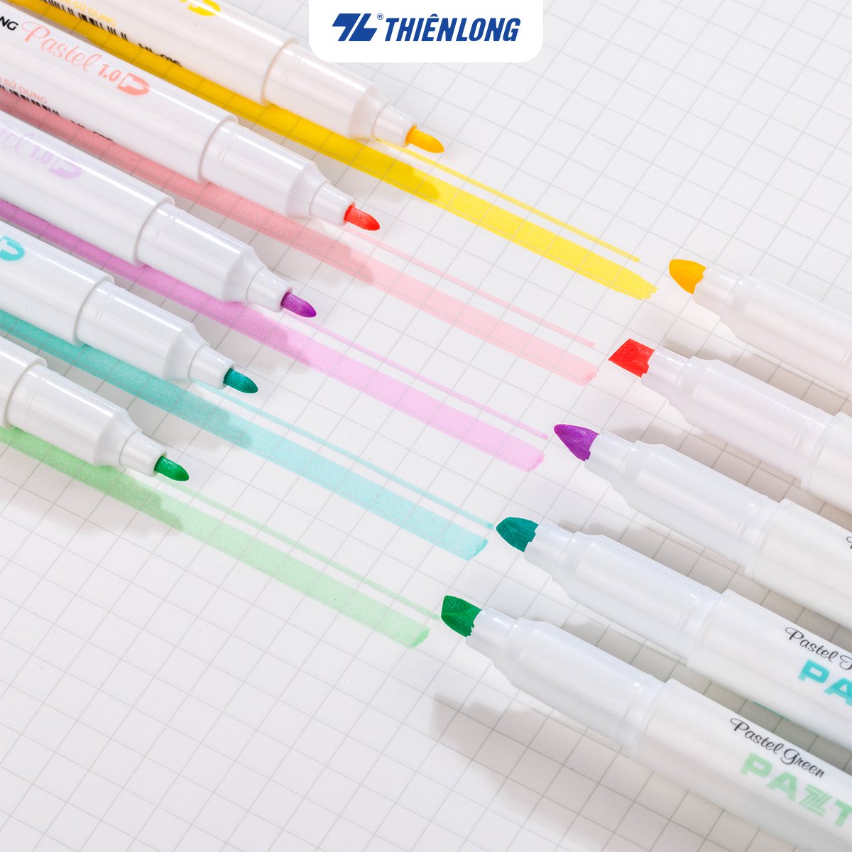 Bút dạ quang Thiên Long HL-016 2 đầu pastel (5)
