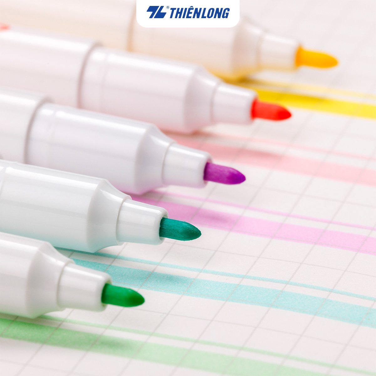 Bút dạ quang Thiên Long HL-016 2 đầu pastel (5)