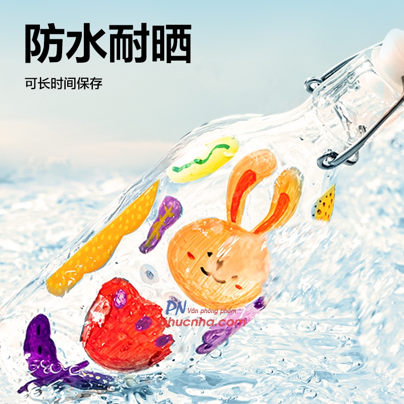 Bút lông màu Acrylic Marker Deli HM912-48 48 màu (Hộp trắng)