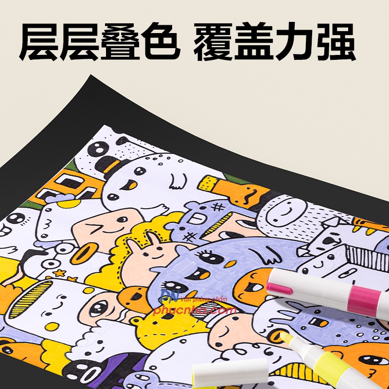 Bút lông màu Acrylic Marker Deli HM912-12 12 màu (Hộp trắng)