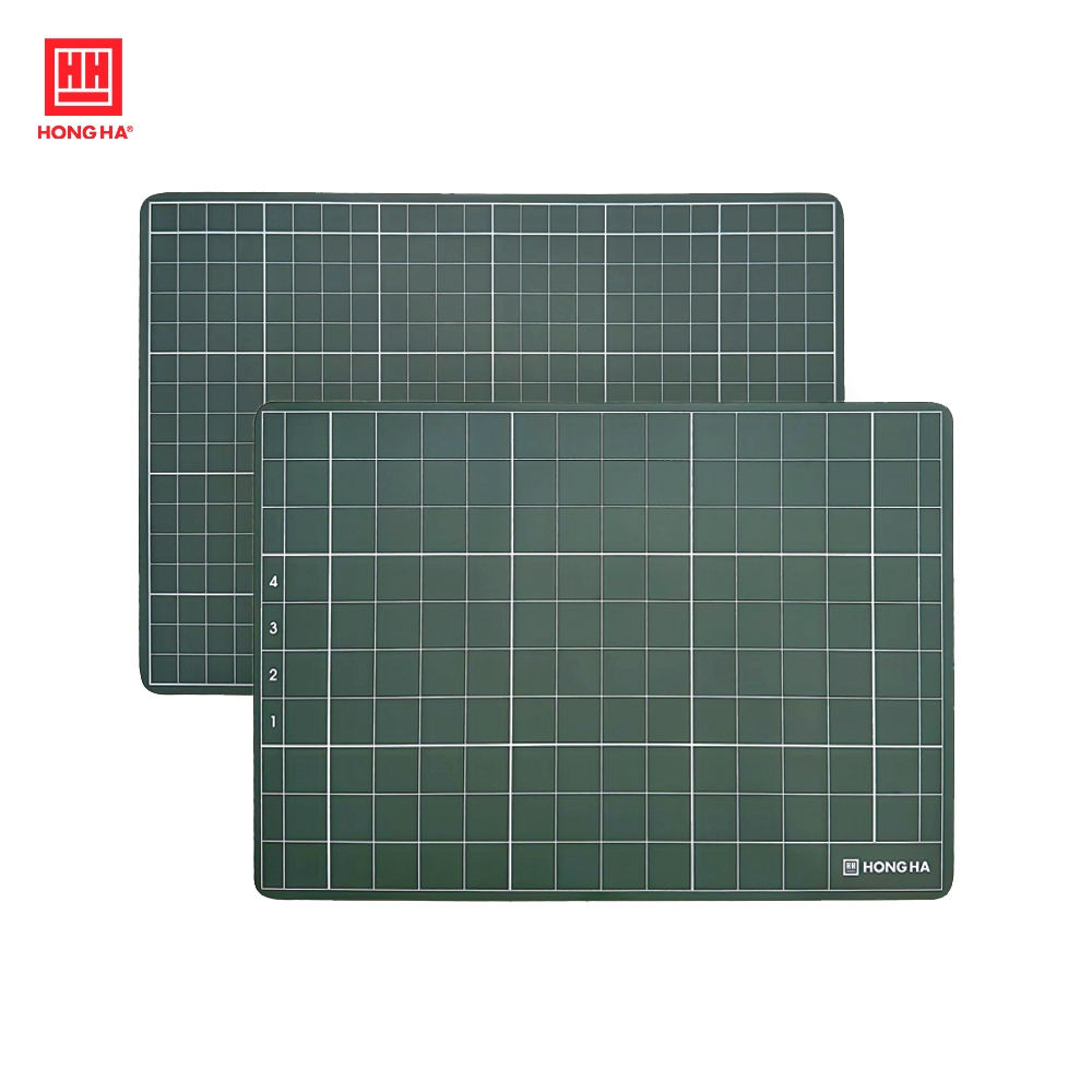 Bảng học sinh Hồng Hà 3447 4 ô ly 21x31cm bảng gỗ viết phấn màu xanh rêu đậm