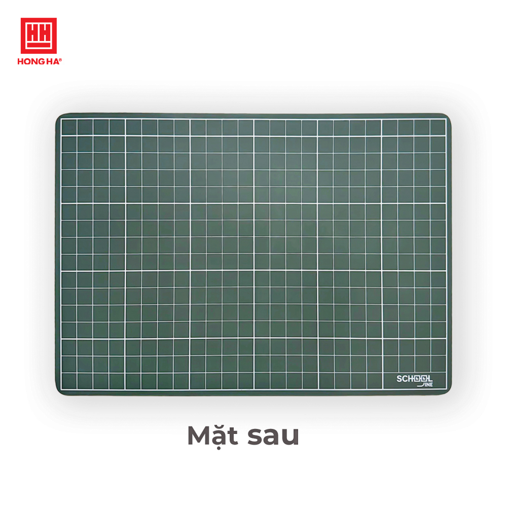 Bảng học sinh Hồng Hà 3447 4 ô ly 21x31cm bảng gỗ viết phấn màu xanh rêu đậm
