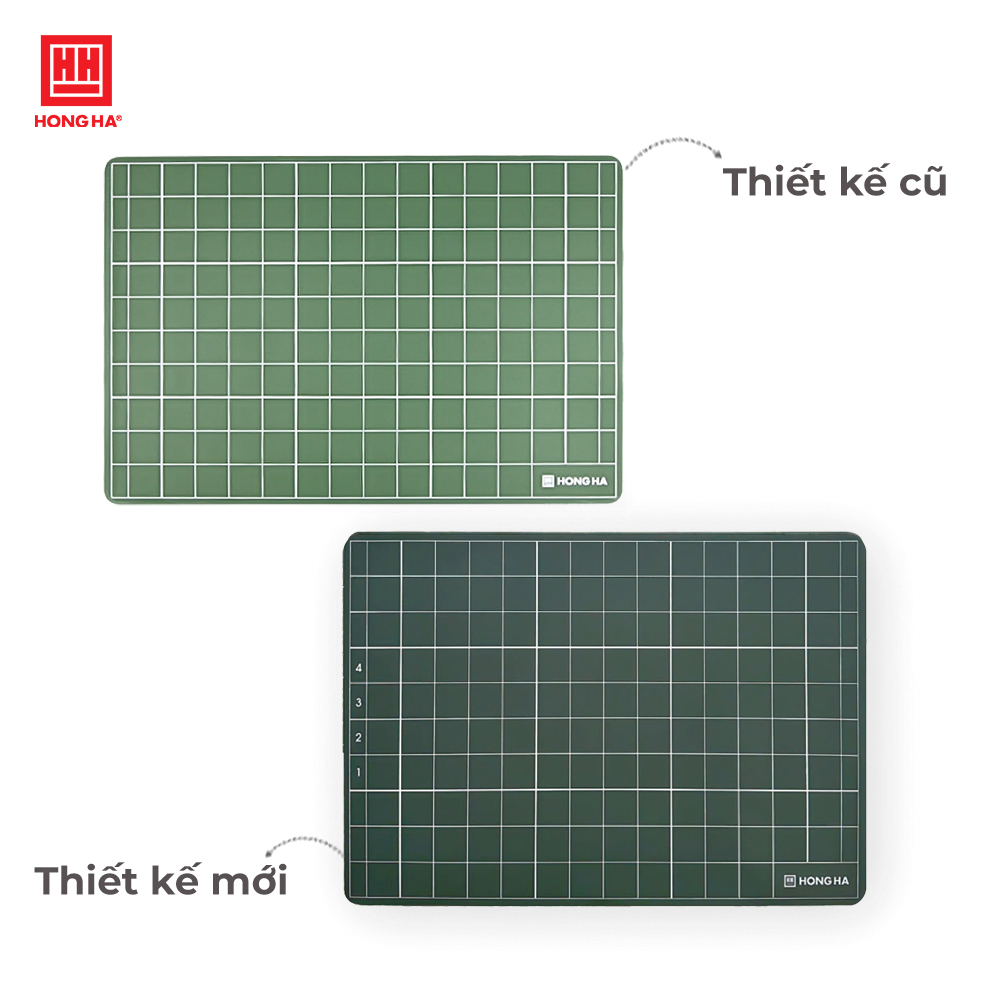 Bảng học sinh Hồng Hà 3447 4 ô ly 21x31cm bảng gỗ viết phấn màu xanh rêu đậm