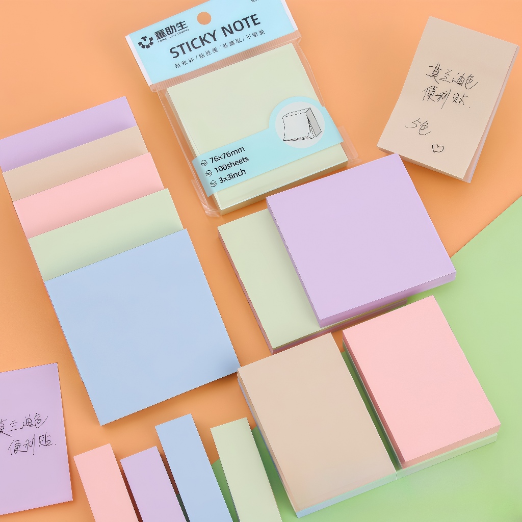 Giấy note Bitoon TZS-2102 3x3inch, màu pastel, 100 tờ (20)