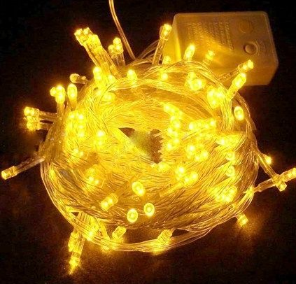 Dây đèn led chóp 8m điện (vàng, đủ màu)