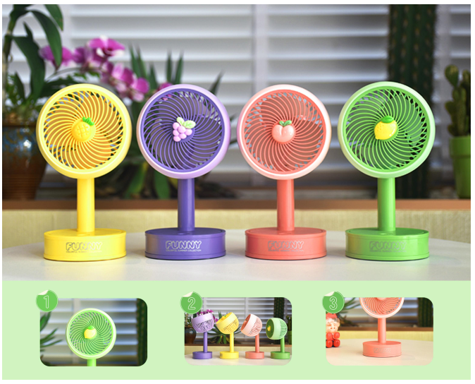 Quạt sạc để bàn xoay 90 độ YS2290A,  YS2290B,  YS2290C size S