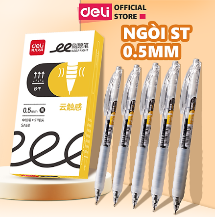 Bút gel bấm Deli G68, SA68 0.5mm (12)
