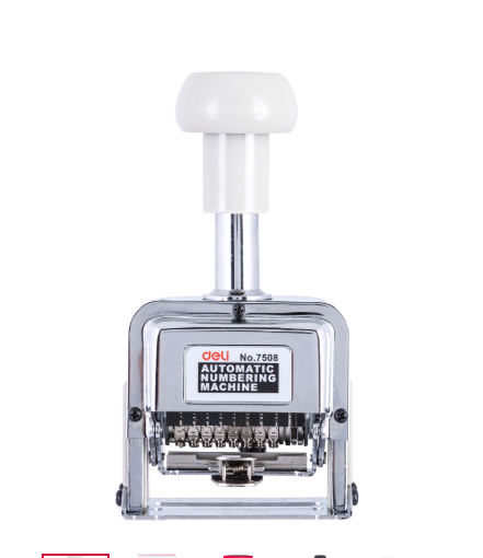 Dấu số nhảy tự động 8 số cao 5mm Deli 7508