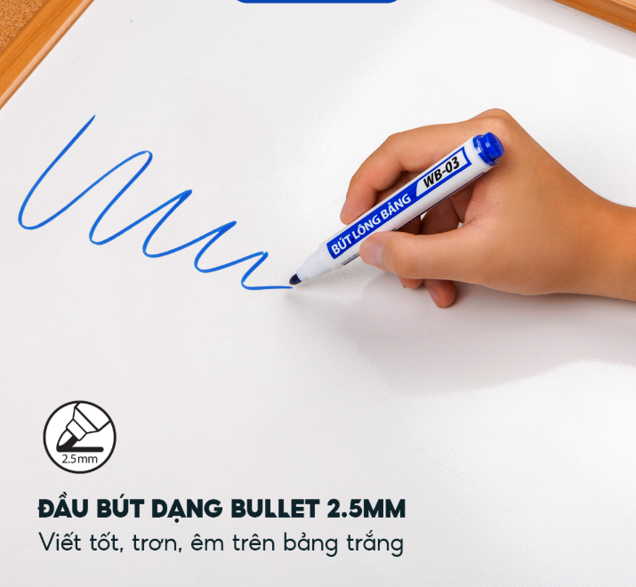Bút lông bảng Thiên Long WB-03 2.5mm (10/720)