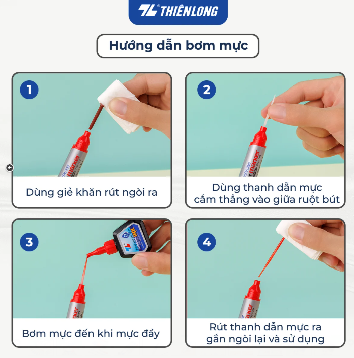 Bút lông dầu 2 đầu Thiên Long PM-09 (10/720)